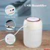 330mL Colorful Mist Humidifier Diffuser Portable 7-color Night Light