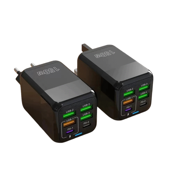 sg-11134201-7rd48-m77l8bgj8lwvc6.png Multi Port 150W Flash Charger 4USB+2PD Fast Charger 5V 3A