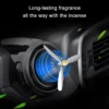Mini LED Car Smell Air Freshener Conditioning Alloy Auto Vent Outlet Perfume Clip Fresh Aromatherapy Fragrance Atmospher
