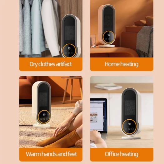 my-11134207-7r98r-lnl5ads7wszg9d.webp Mini electric heater home desk warm air blower portable electric heater fan Remote control Timing
