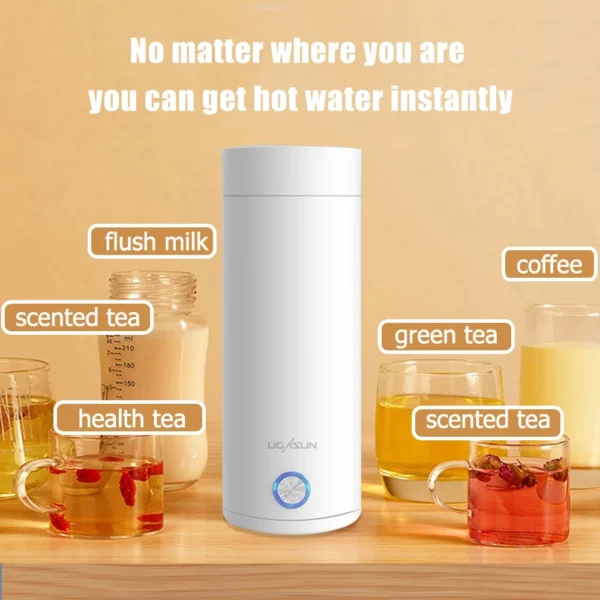 300ml Portable Electric Kettle Thermal Cup Coffee Travel Water Boiler Temperature Control Kettle