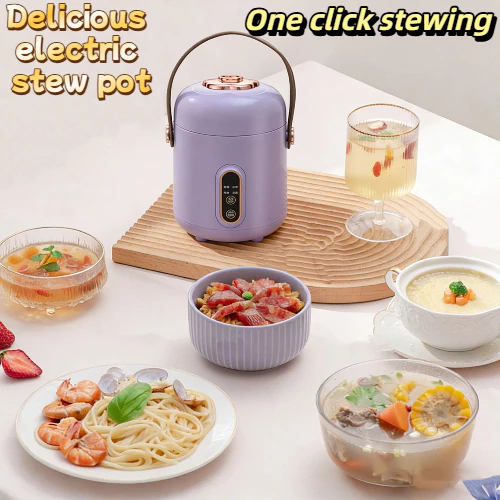 my-11134207-820le-mj57sk3i25tt33.webp Health Pot Electric Stew Pot Mini Small Portable Office Artifact Can Cooking Rice