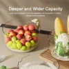 Washing Basket 2L Rice Vegetables Fruits Storage Draining Conveniently