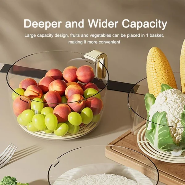 Washing Basket 2L Rice Vegetables Fruits Storage Draining Conveniently