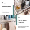 Bathroom Wall Shelf 201 Stainless Steel Punch Free 1 2 3 Tiers
